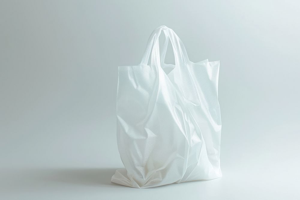 Plastic bag mockup clothing apparel fashion.