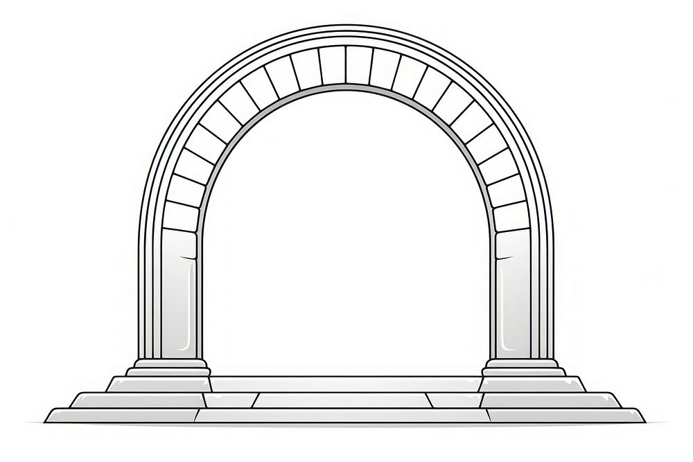 Arch doodle architecture line history.