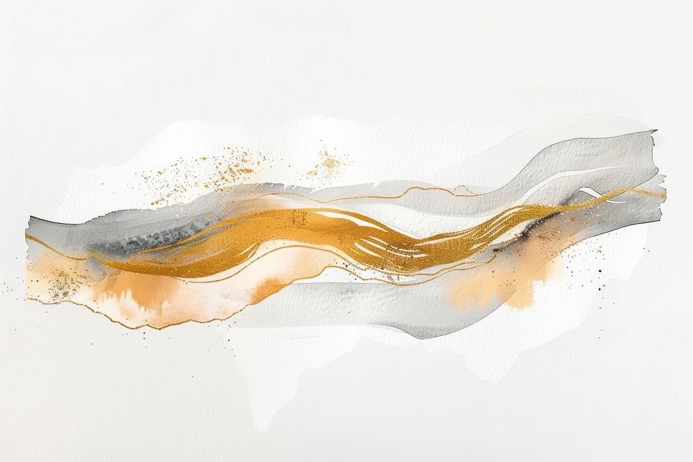 Gold and white painting drawing sketch.