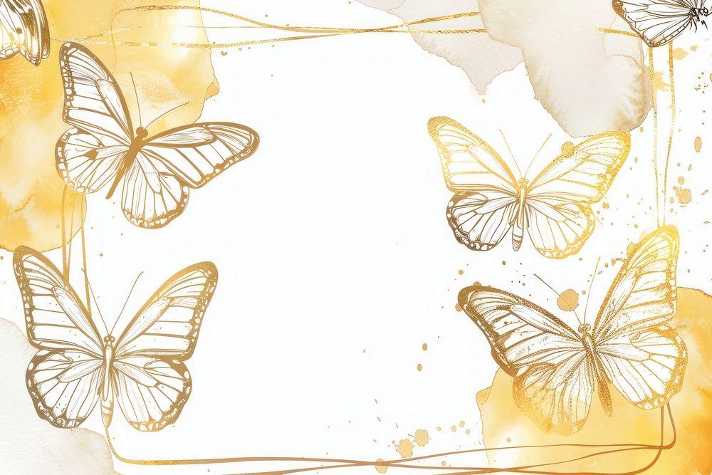 Butterflys frame drawing sketch backgrounds.