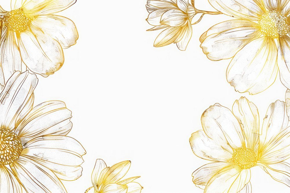Daisy border frame backgrounds pattern flower.