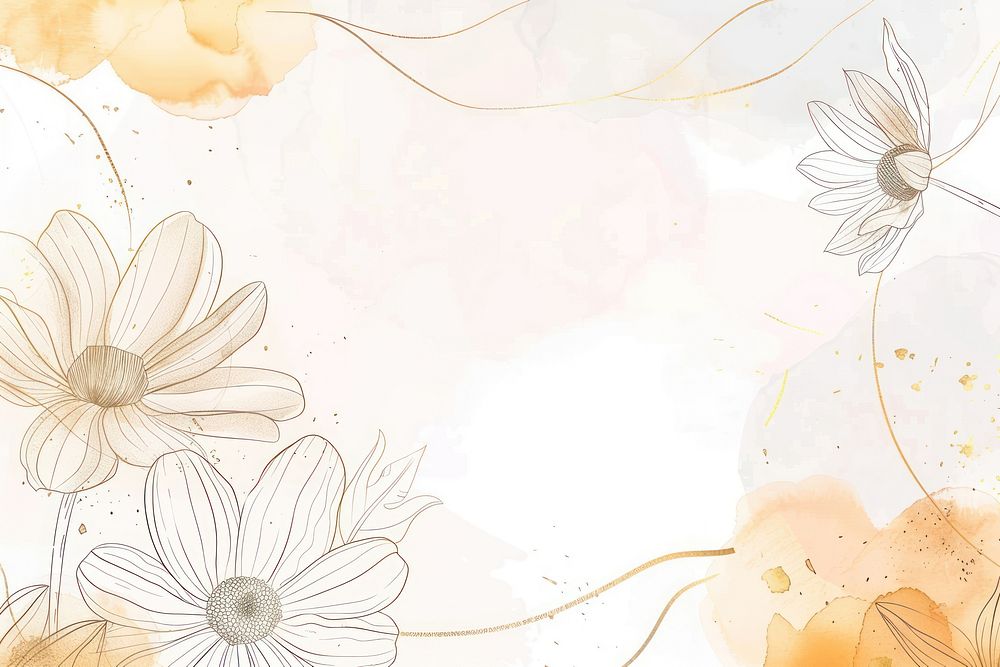 Daisy border frame backgrounds pattern drawing.