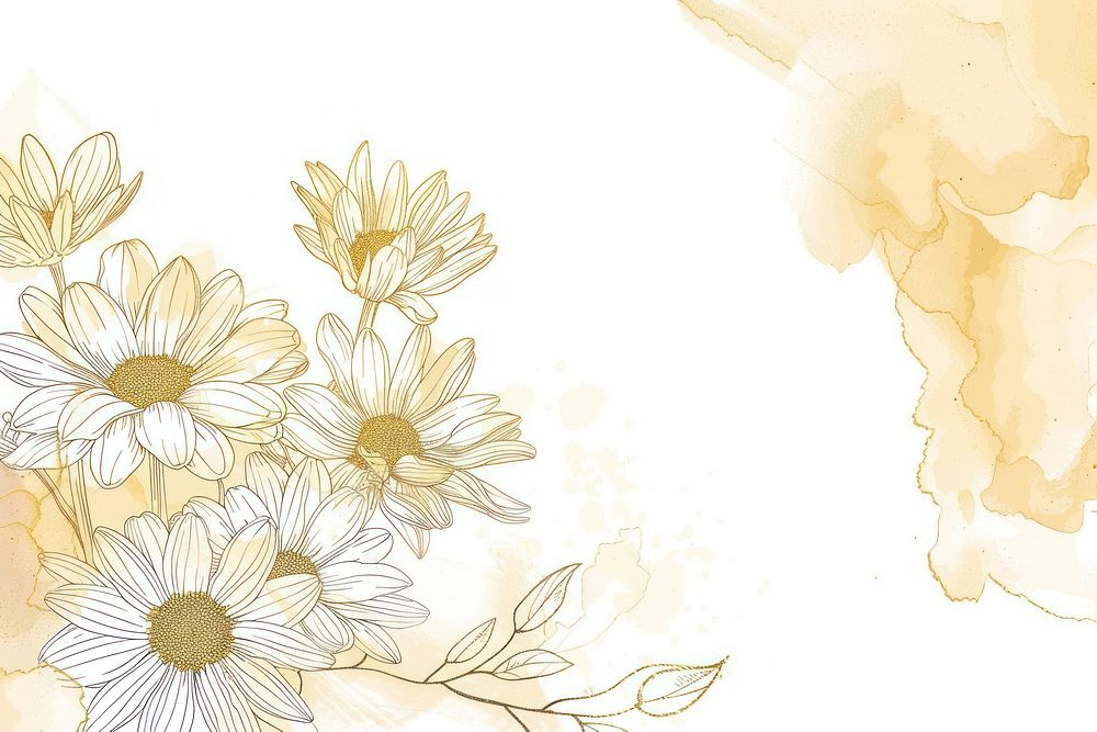 Daisy border frame backgrounds pattern drawing.