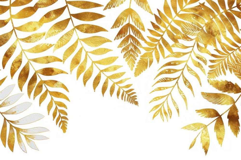 Fern gold backgrounds pattern.