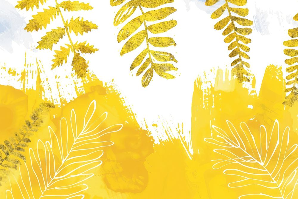 Fern lraves backgrounds drawing plant.