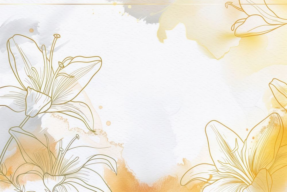 Lily border frame drawing sketch backgrounds.