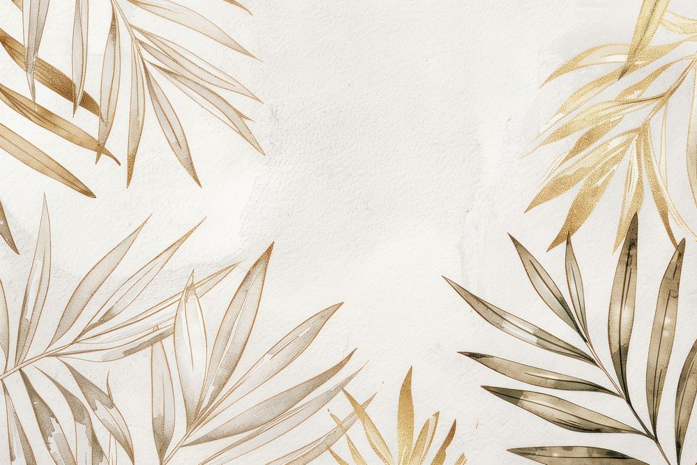 Palm leaves backgrounds pattern drawing.