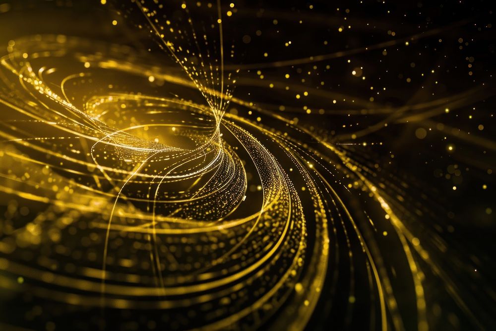 Digital galaxy on dark gold background backgrounds technology futuristic.