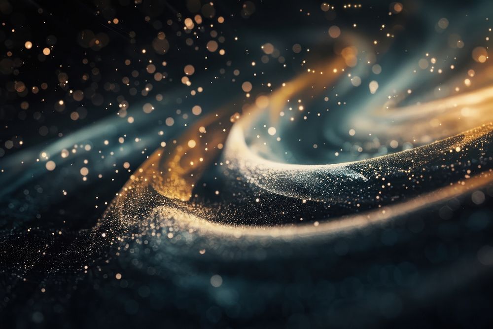 Digital galaxy on dark gold background backgrounds futuristic astronomy.