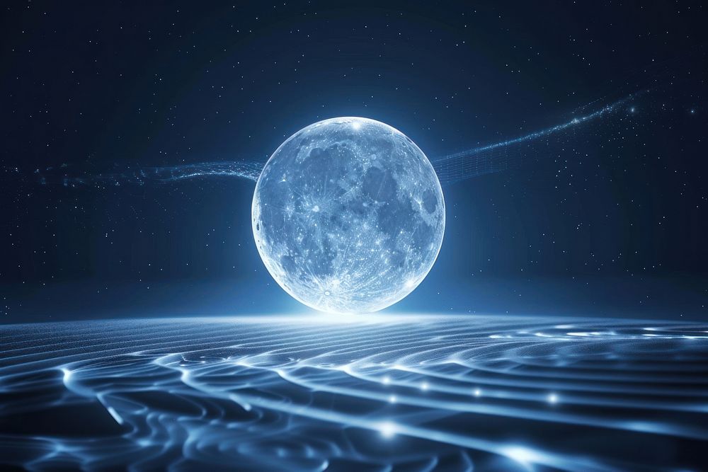 Abstract background moon futuristic technology.