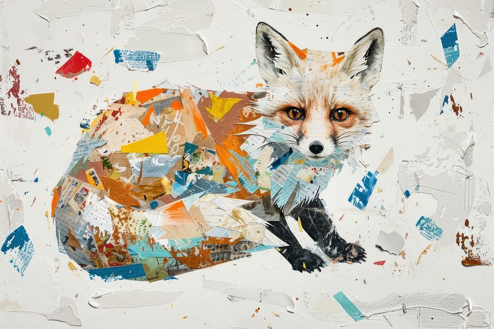 Fox art wildlife animal.