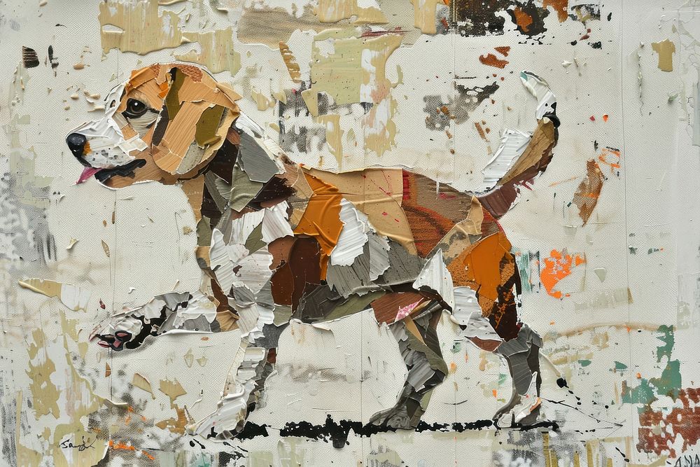 Beagle art painting animal.
