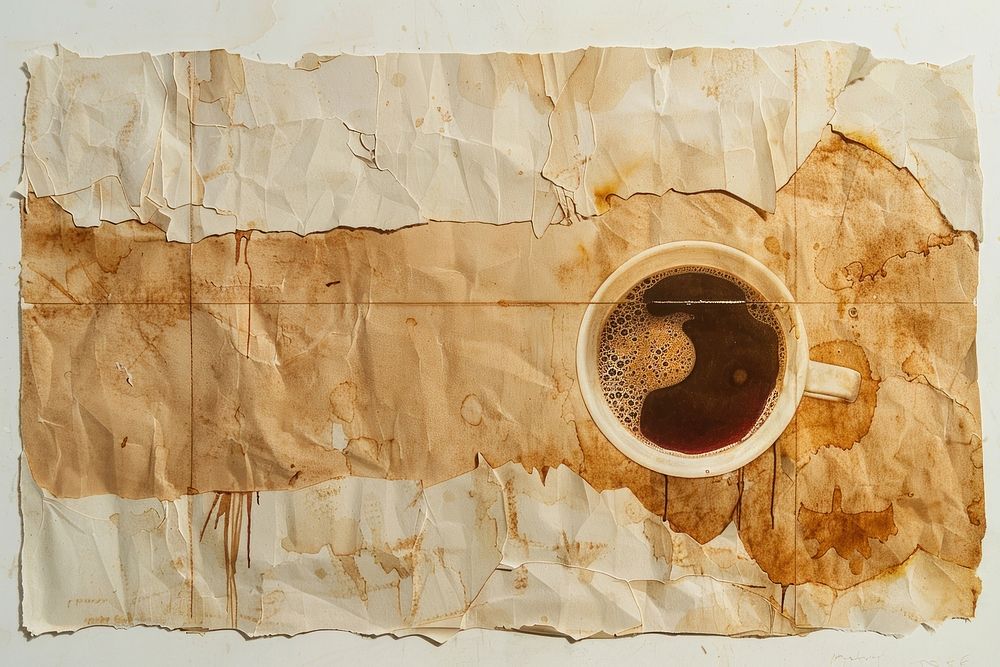 Coffee paper art cup.