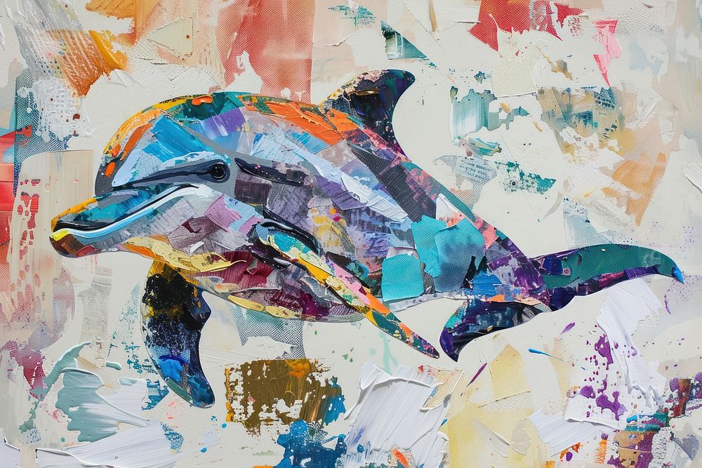 Dolphin art painting animal.