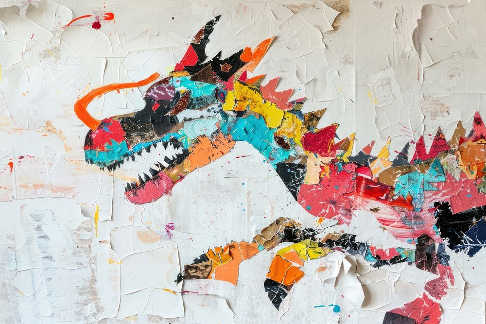Art painting dragon paper.