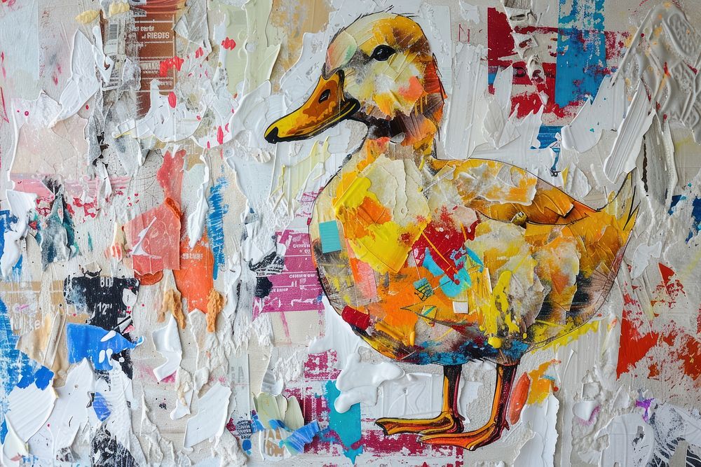 Art painting duck representation.