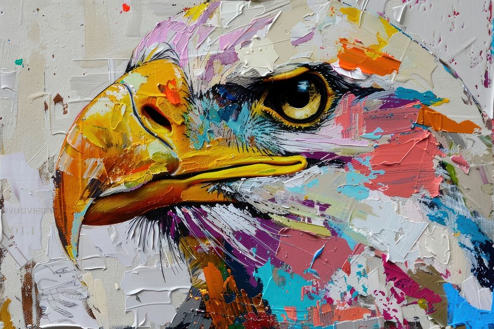 Art painting animal bird.
