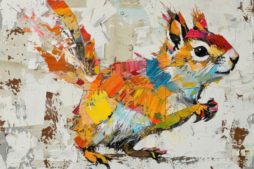 Art squirrel painting animal.
