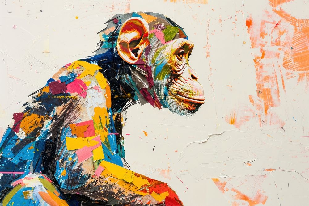 Monkey ape art wildlife.