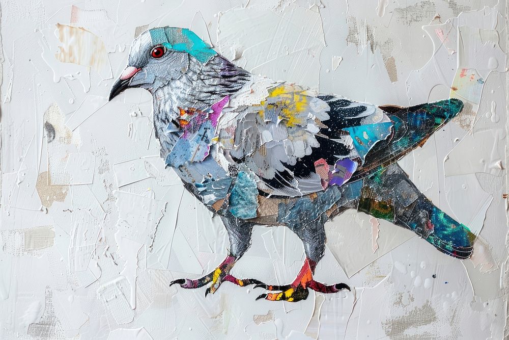 Art painting animal pigeon.