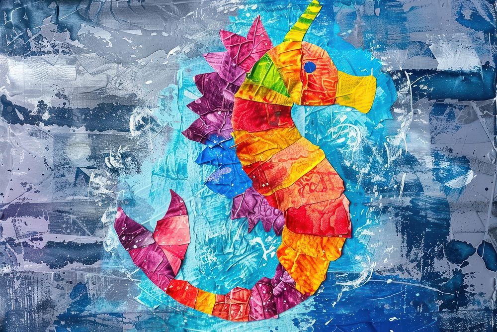 Seahorse art abstract backgrounds.