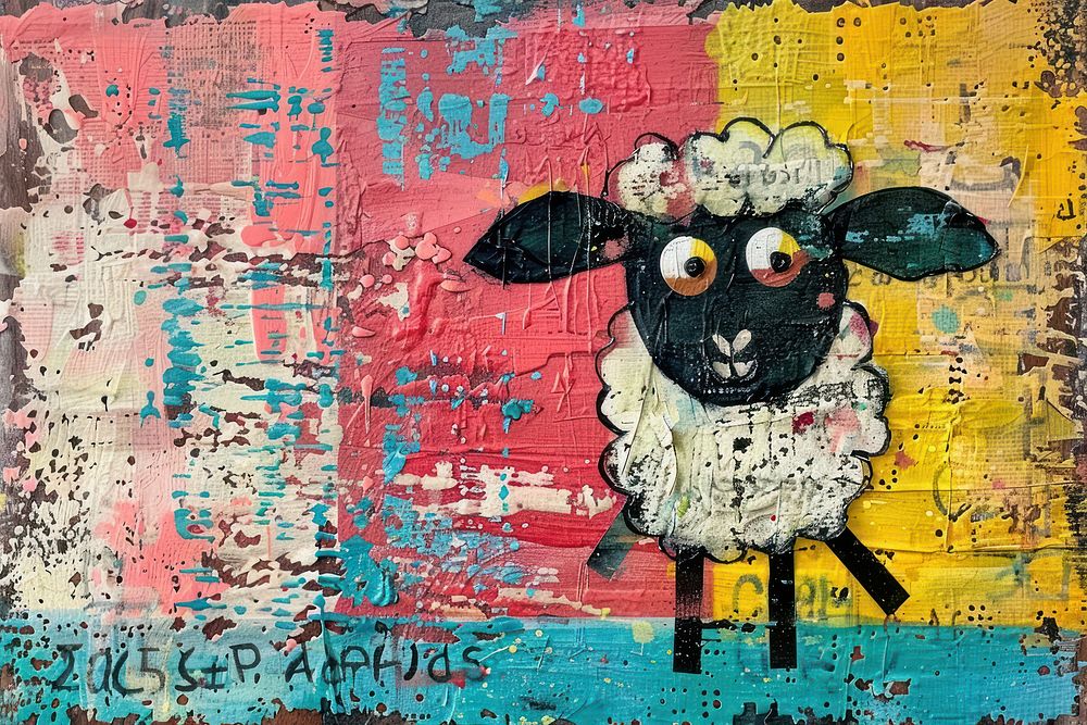 Sheep art painting sheep.