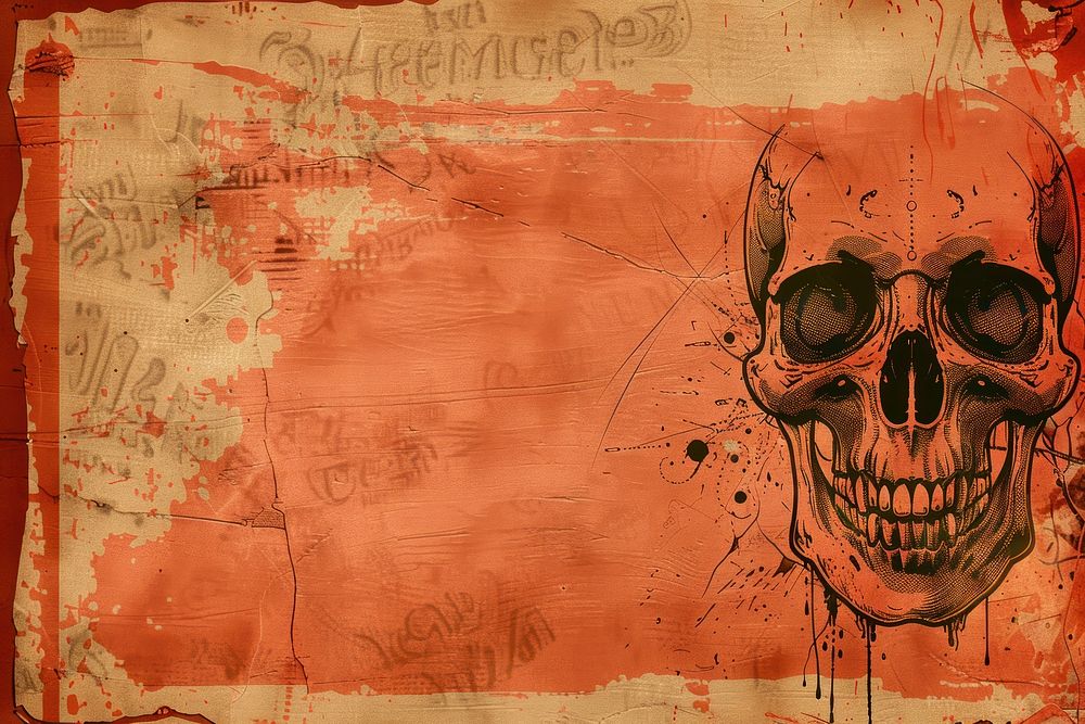 Skull backgrounds paper text.