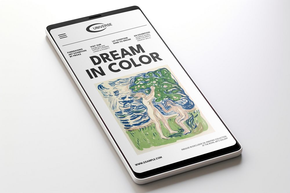 phone screen art exhibition website | Free Photo - rawpixel