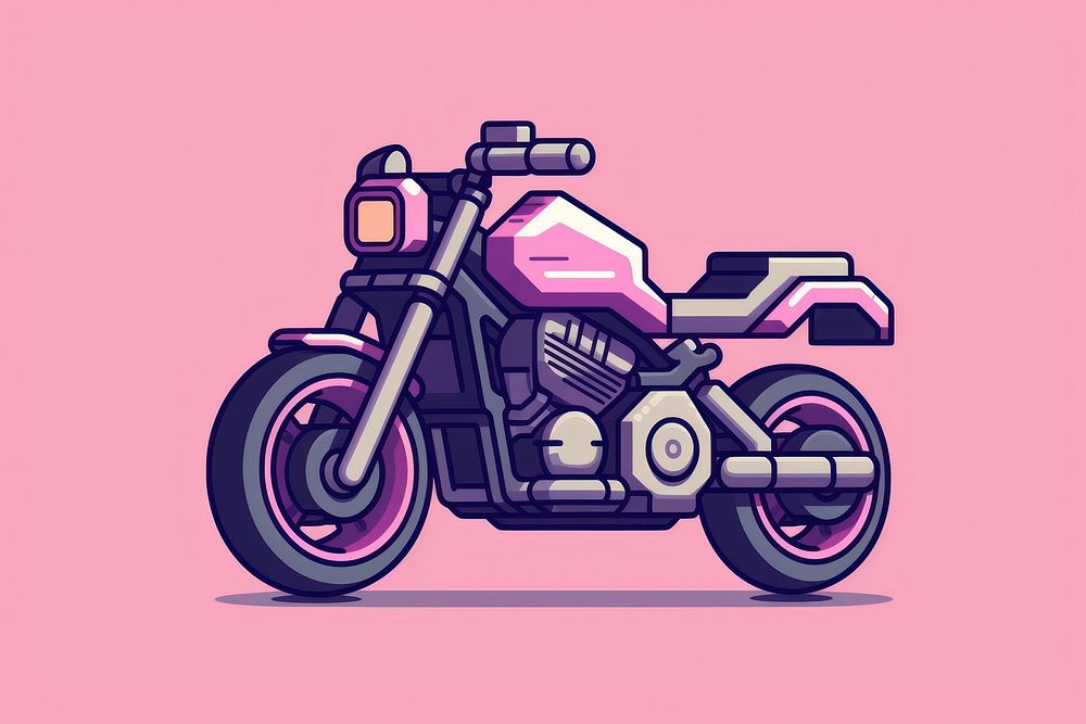 Motorcycle pixel vehicle transportation motorcycling.