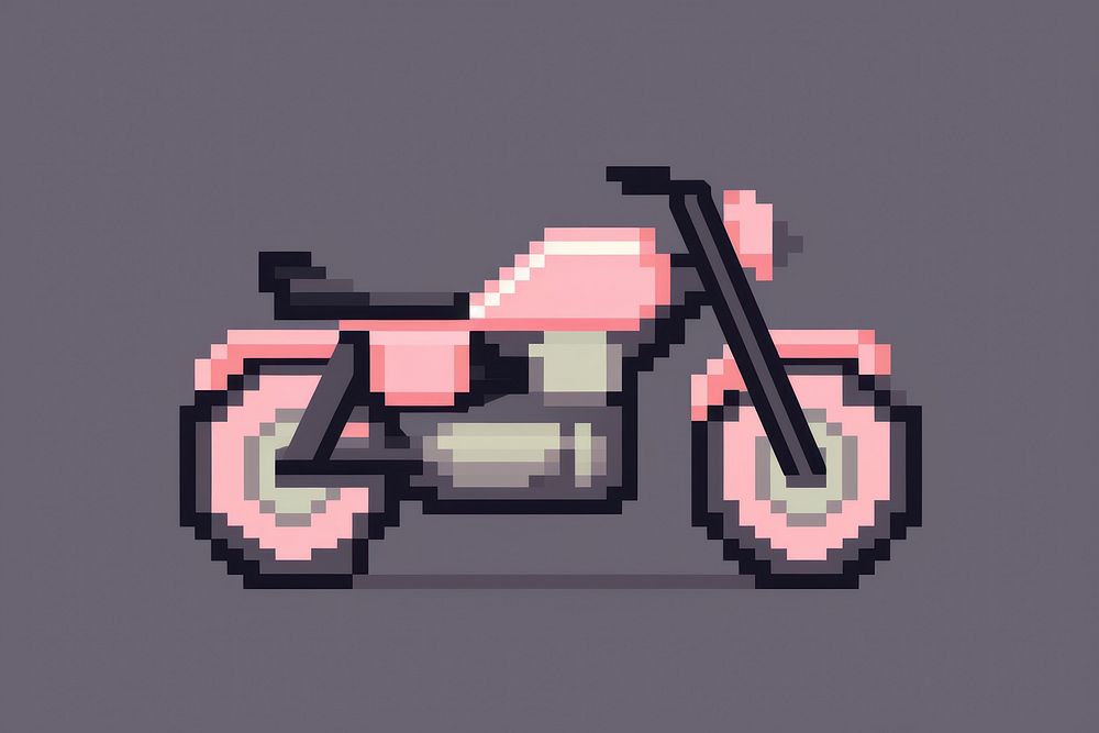 Motorcycle pixel vehicle transportation motorcycling.