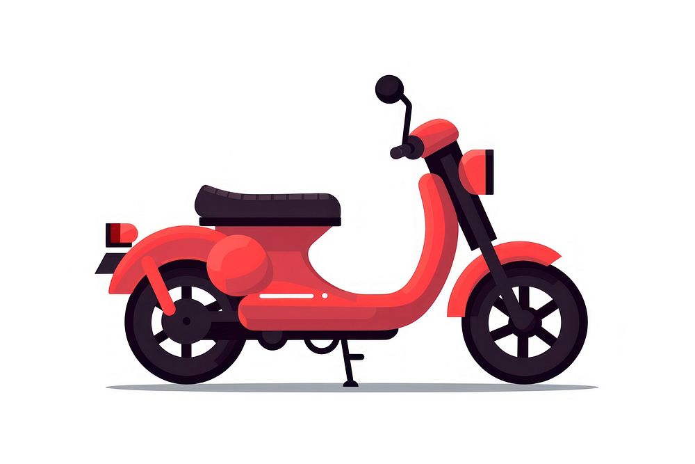 Flat design motorcycle vehicle scooter moped.
