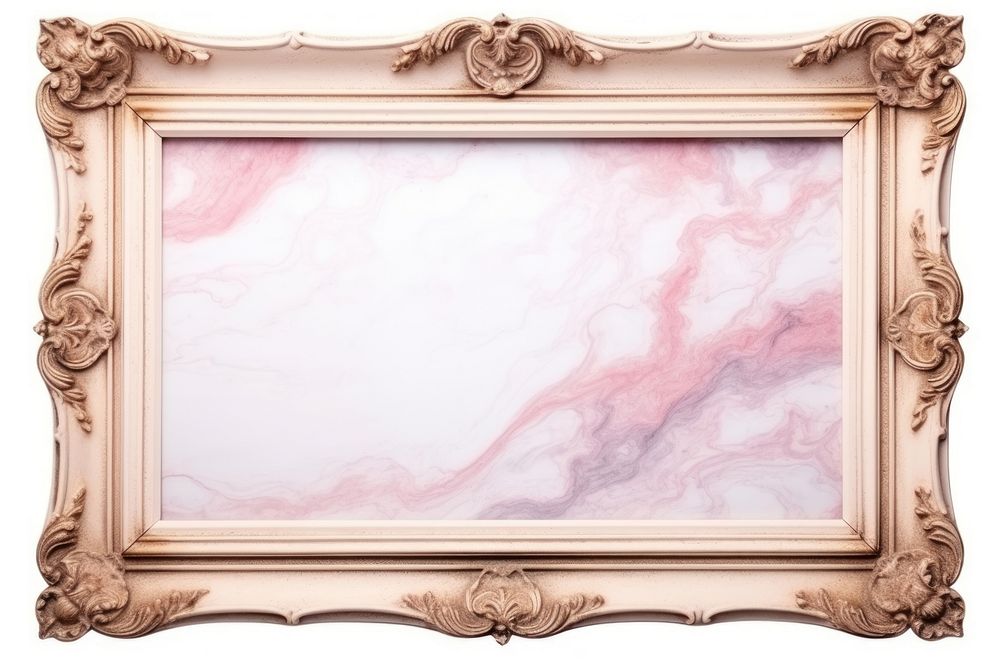 Vintage frame of marble backgrounds painting white background.