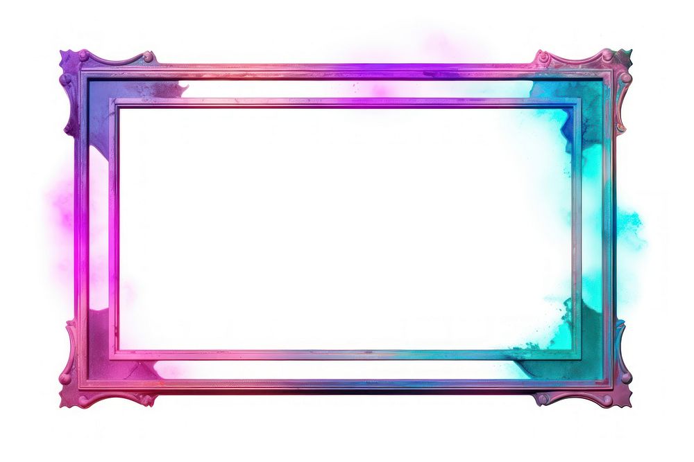 Vintage frame of neon white background creativity rectangle.