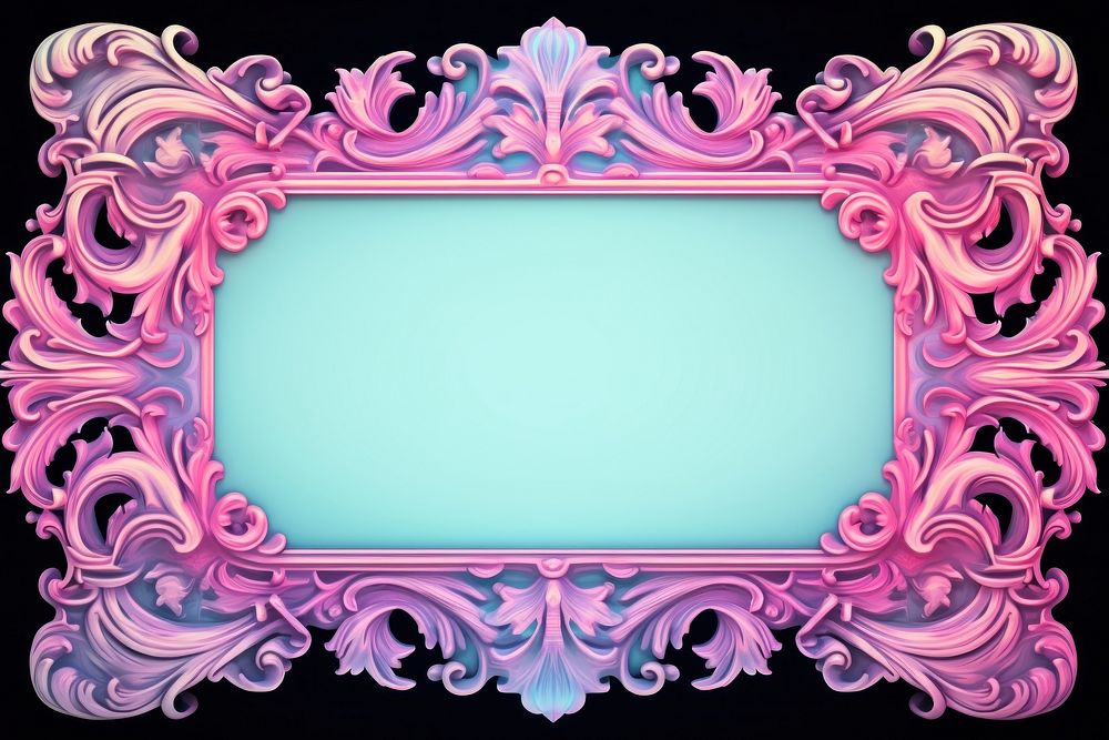 Vintage frame of neon backgrounds pattern creativity.
