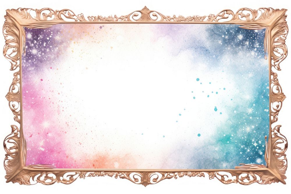 Vintage frame of glitter backgrounds painting white background.