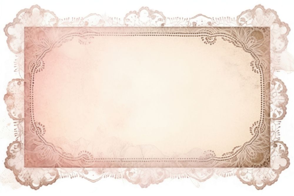 Vintage frame of lace backgrounds paper white background.