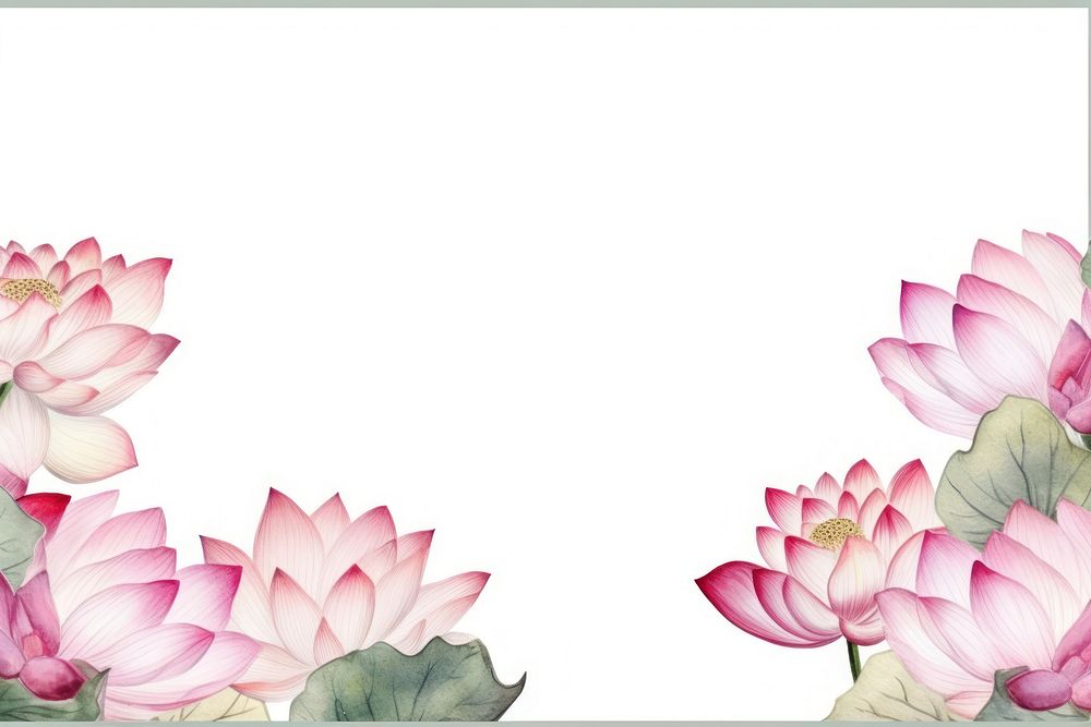 Vintage frame of lotuses backgrounds flower petal.