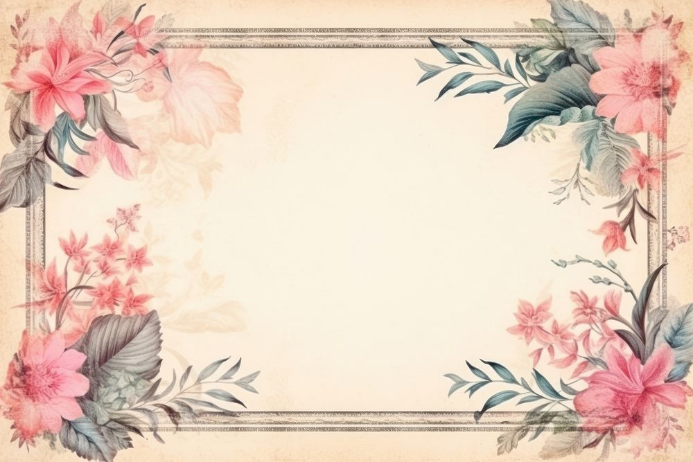 Vintage frame of tropical backgrounds pattern flower.