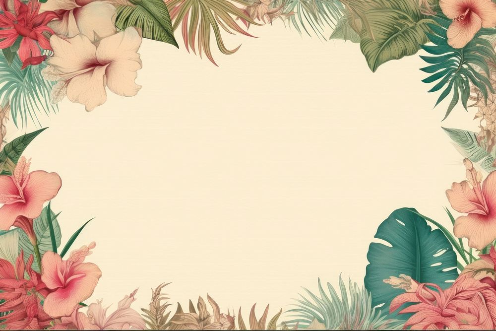 Vintage frame of tropical backgrounds outdoors pattern.