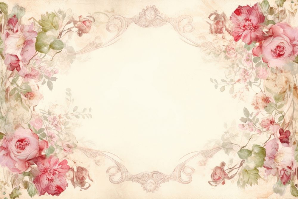 Vintage frame of wedding backgrounds pattern flower.