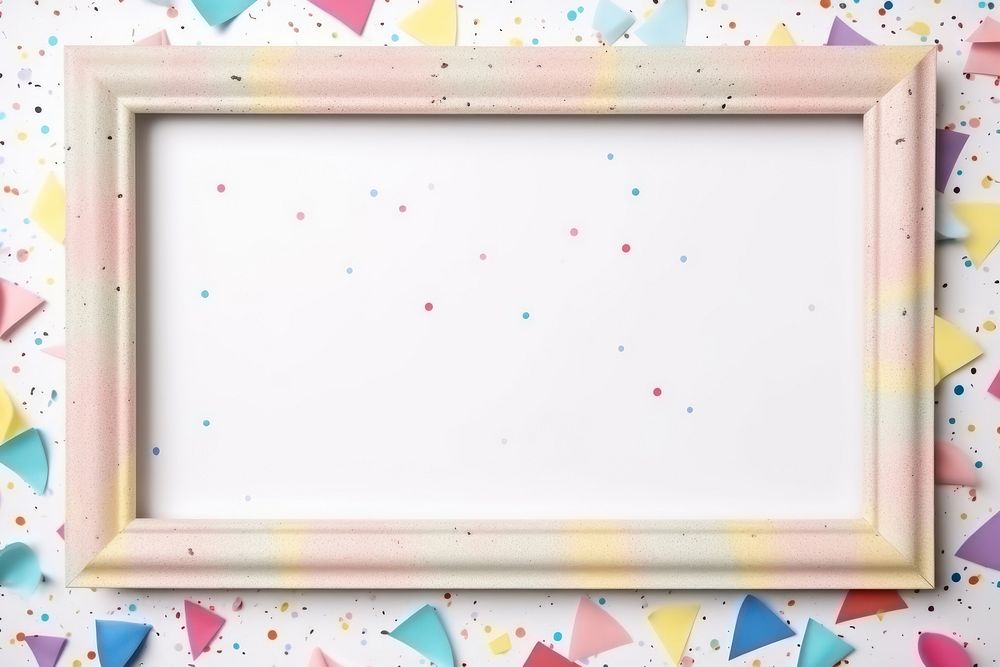 Vintage frame confetti backgrounds paper white background.