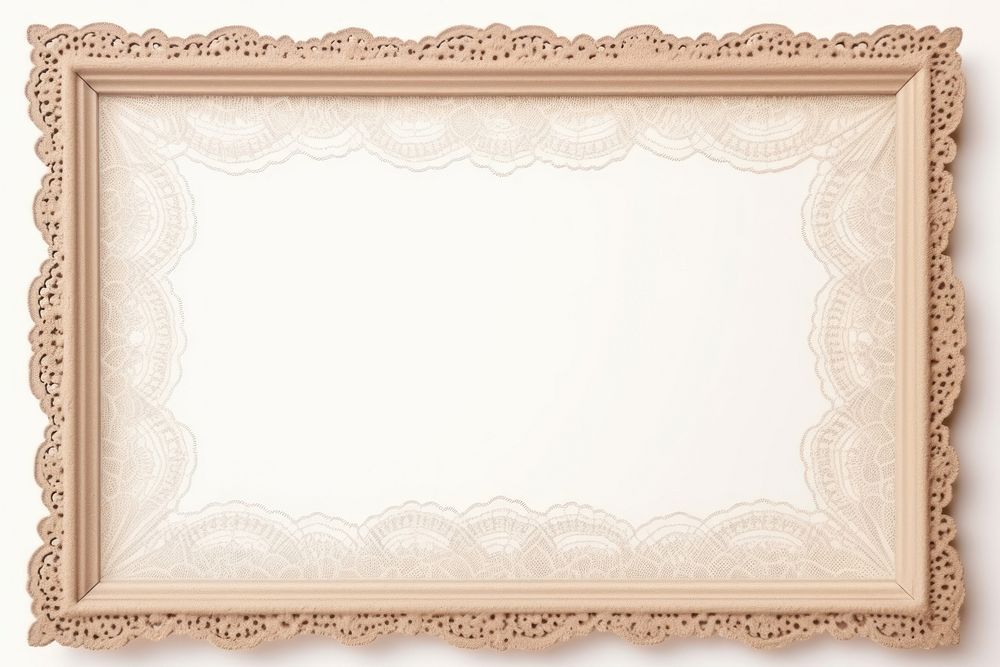 Vintage frame lace backgrounds white background architecture.