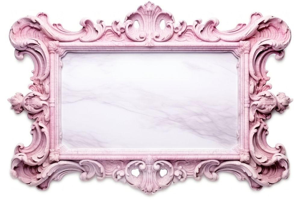 Vintage frame pink marble white background architecture rectangle.