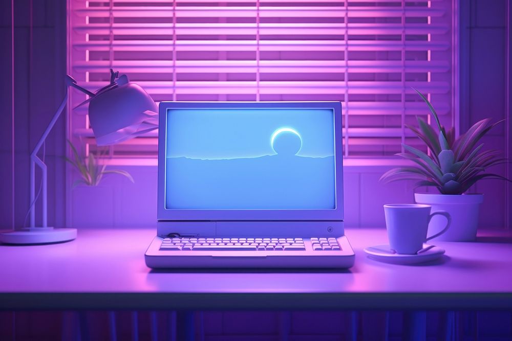 Computer furniture laptop purple.