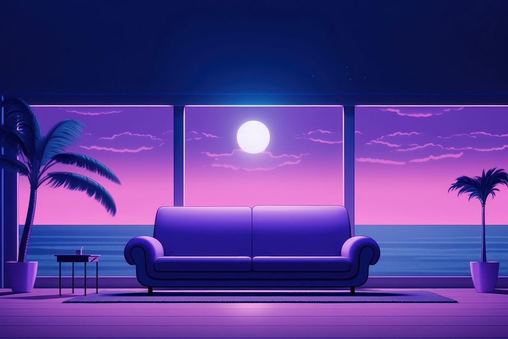Sofa purple architecture furniture.