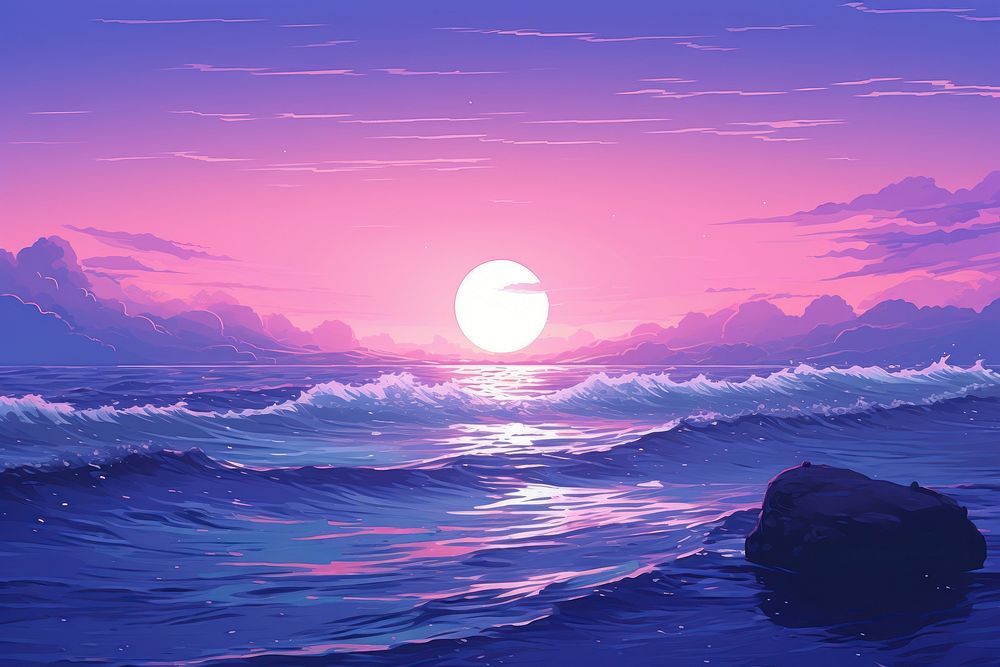 Sunrise purple outdoors horizon.