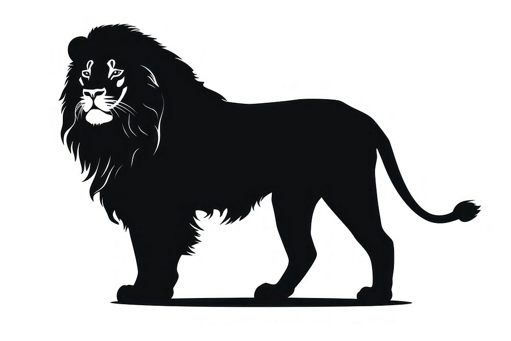 Lion Silhouette clip art silhouette mammal animal.