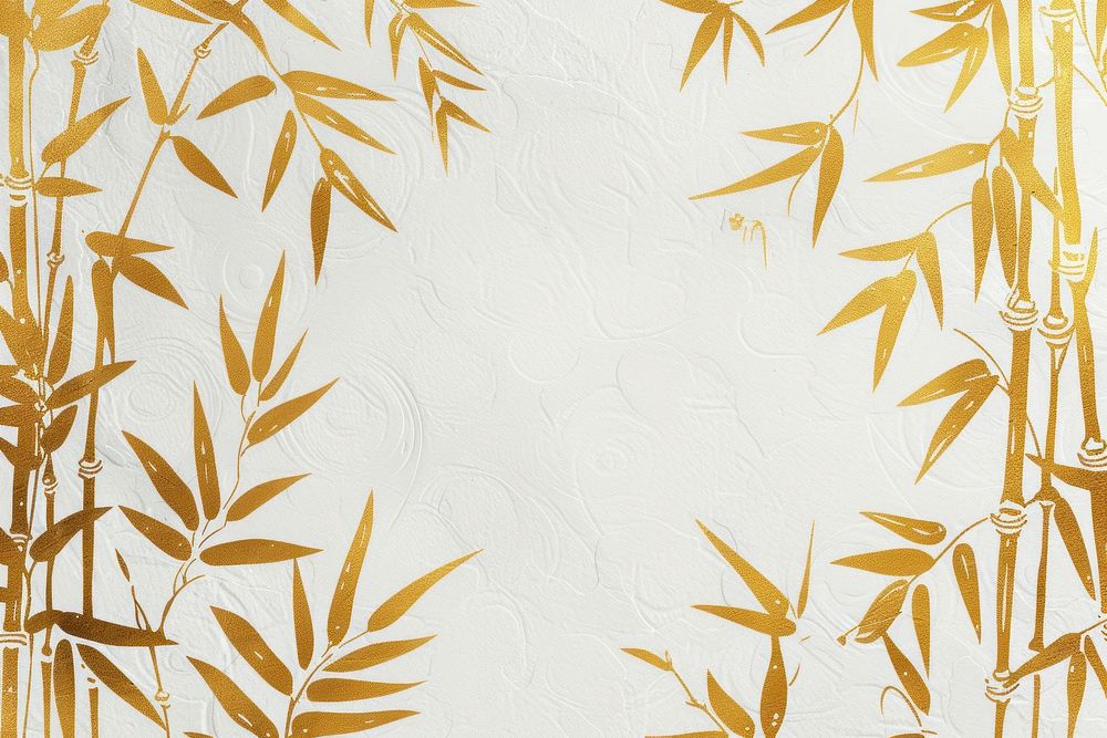 Gold Ink bamboo border backgrounds texture plant.