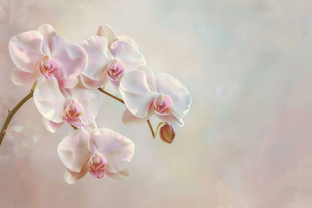 Close up on pale orchid backgrounds blossom flower.
