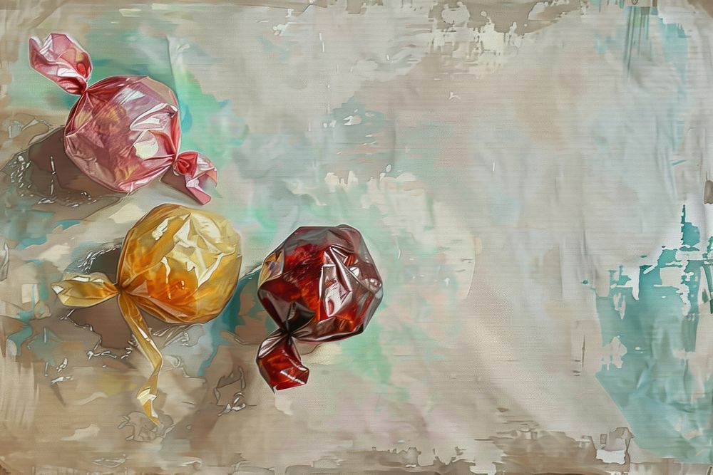 Wrapper candies backgrounds painting art.